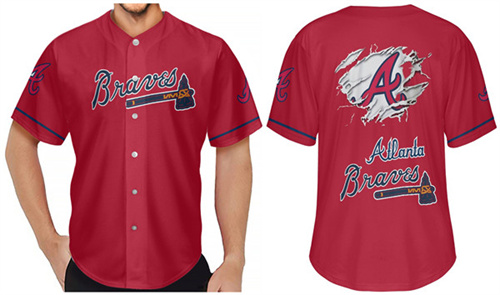 Atlanta Braves Red Baseball Jersey