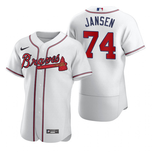 Atlanta Braves #74 Kenley Jansen White Flex Base Stitched Baseball Jersey