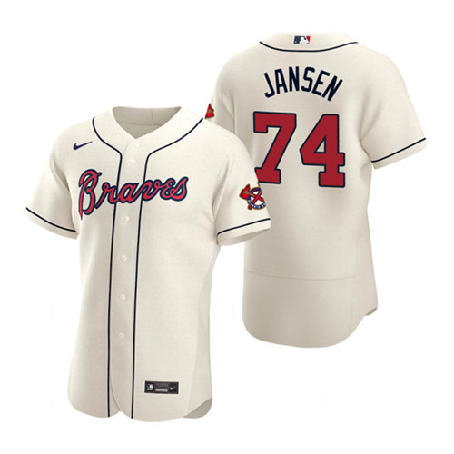 Atlanta Braves #74 Kenley Jansen Cream Flex Base Stitched Baseball Jersey