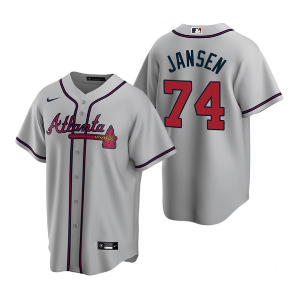 Atlanta Braves #74 Kenley Jansen Grey Cool Base Stitched Baseball Jersey