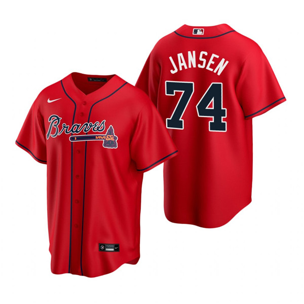 Atlanta Braves #74 Kenley Jansen Red Cool Base Stitched Baseball Jersey