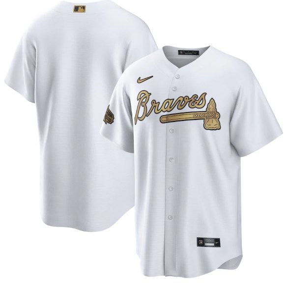Atlanta Braves Blank White 2022 All-Star Cool Base Stitched Baseball Jersey
