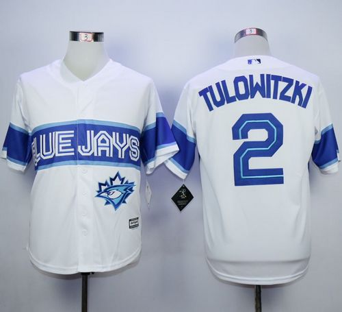 Blue Jays #2 Troy Tulowitzki White Exclusive New Cool Base Stitched Jersey