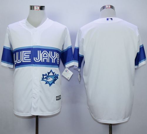 Blue Jays Blank White Exclusive New Cool Base Stitched Jersey