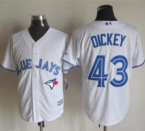 Blue Jays #43 R.A. Dickey White New Cool Base Stitched Jersey
