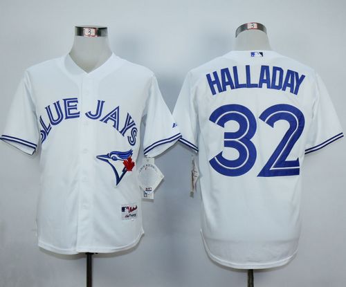 Blue Jays #32 Roy Halladay White Cool Base Stitched Jersey