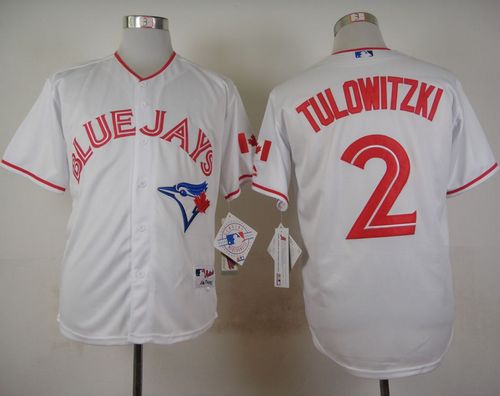 Blue Jays #2 Troy Tulowitzki White 2015 Canada Day Stitched Jersey