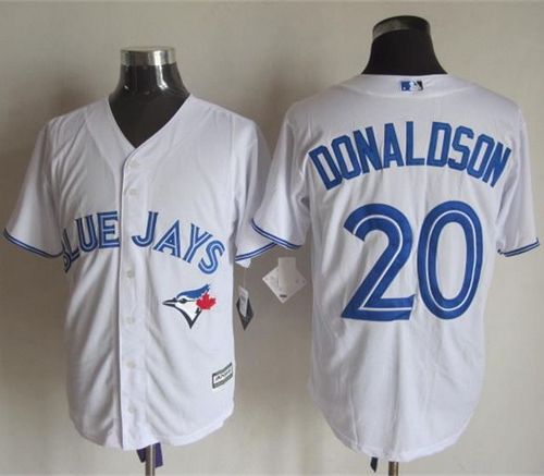 Blue Jays #20 Josh Donaldson White New Cool Base Stitched Jersey