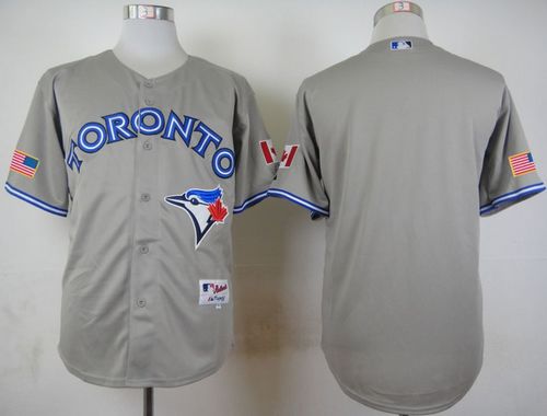 Blue Jays Blank Grey Road Cool Base 2012 Stitched Jersey