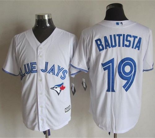 Blue Jays #19 Jose Bautista White New Cool Base Stitched Jersey