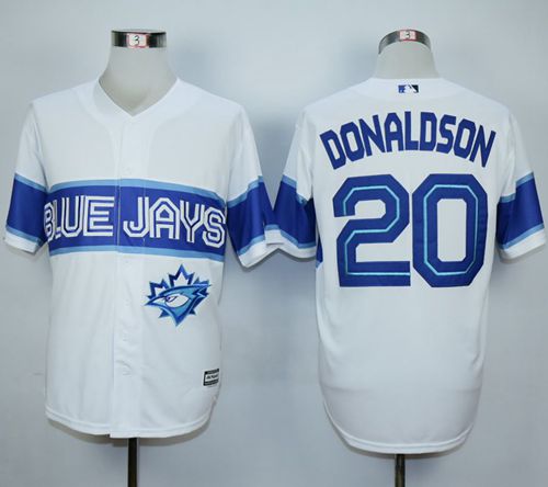Blue Jays #20 Josh Donaldson White Exclusive New Cool Base Stitched Jersey