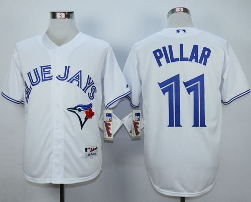 Blue Jays #11 Kevin Pillar White Cool Base Stitched Jersey
