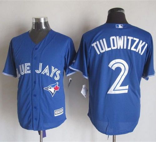 Blue Jays #2 Troy Tulowitzki Blue New Cool Base Stitched Jersey