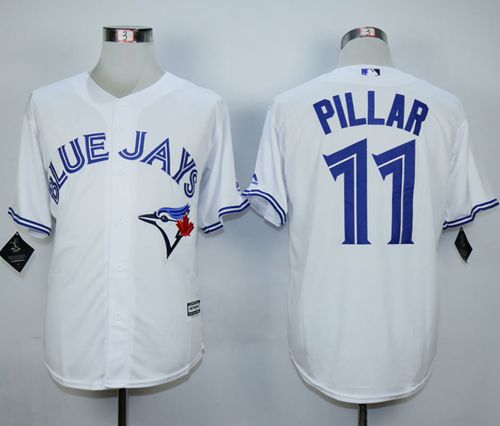 Blue Jays #11 Kevin Pillar White New Cool Base Stitched Jersey