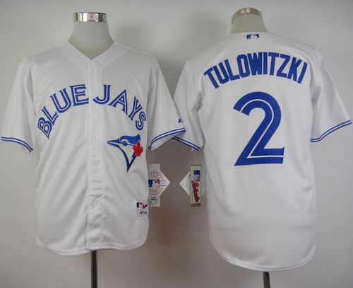 Blue Jays #2 Troy Tulowitzki White Cool Base Stitched Jersey