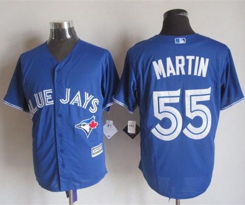 Blue Jays #55 Russell Martin Blue New Cool Base Stitched Jersey