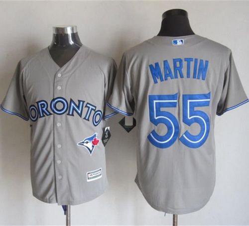 Blue Jays #55 Russell Martin Grey New Cool Base Stitched Jersey
