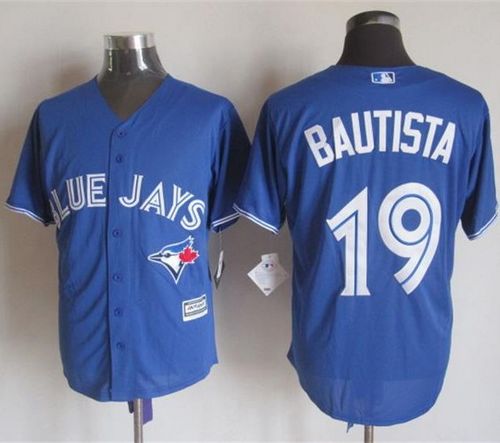Blue Jays #19 Jose Bautista Blue New Cool Base Stitched Jersey