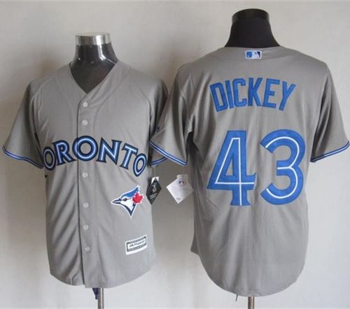 Blue Jays #43 R.A. Dickey Grey New Cool Base Stitched Jersey