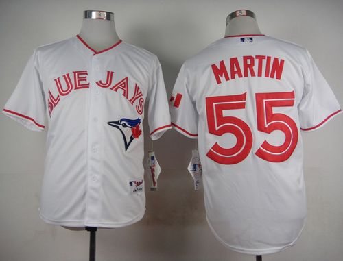 Blue Jays #55 Russell Martin White 2015 Canada Day Stitched Jersey