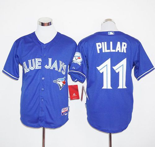 Blue Jays #11 Kevin Pillar Blue Cool Base Stitched Jersey