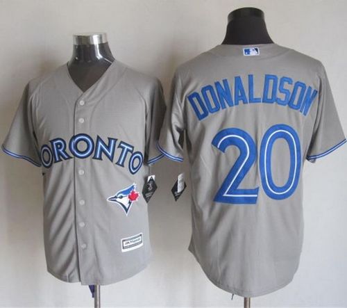 Blue Jays #20 Josh Donaldson Grey New Cool Base Stitched Jersey