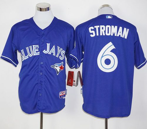 Blue Jays #6 Marcus Stroman Blue Alternate Cool Base Stitched Jersey