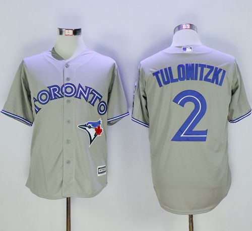Blue Jays #2 Troy Tulowitzki Grey New Cool Base 40th Anniversary Stitched Jersey