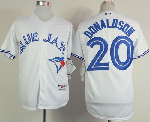 Blue Jays #20 Josh Donaldson White Home Cool Base Stitched Jersey