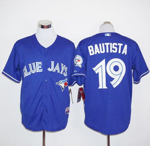 Blue Jays #19 Jose Bautista Blue Alternate Cool Base 2012 Stitched Jersey