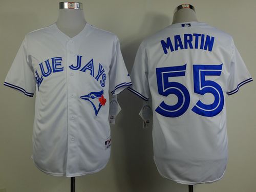 Blue Jays #55 Russell Martin White Stitched Jersey