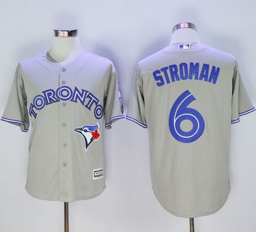 Blue Jays #6 Marcus Stroman Grey New Cool Base 40th Anniversary Stitched Jersey
