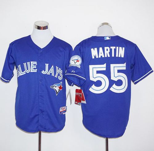 Blue Jays #55 Russell Martin Blue Alternate Stitched Jersey