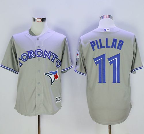 Blue Jays #11 Kevin Pillar Grey New Cool Base 40th Anniversary Stitched Jersey