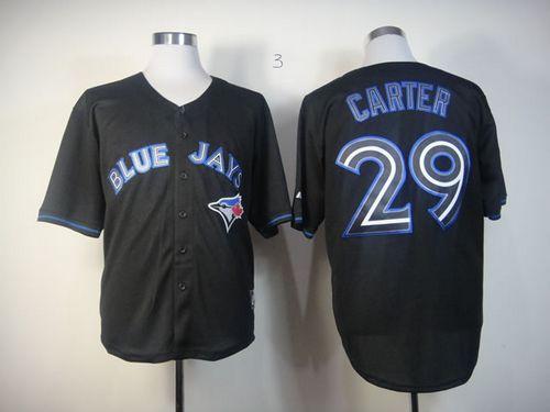 Blue Jays #29 Joe Carter Black Fashion Stitched Jersey