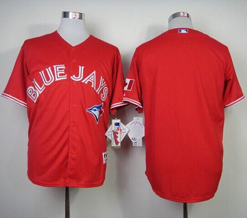 Blue Jays Blank Red Canada Day Stitched Jersey