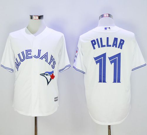Blue Jays #11 Kevin Pillar White New Cool Base 40th Anniversary Stitched Jersey