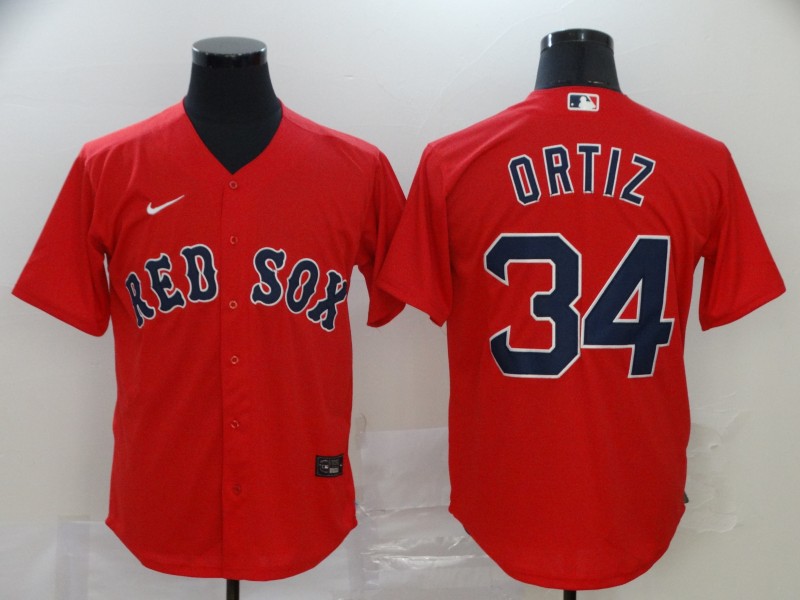 Boston Red Sox #34 David Ortiz Red Cool Base Stitched Jersey
