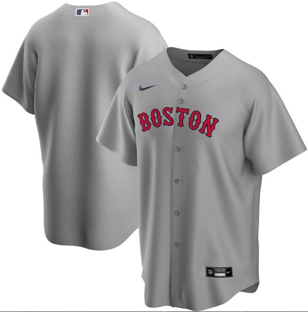 Boston Red Sox Grey Cool Base Stitched Jersey