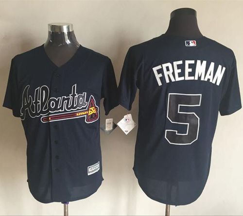 Braves #5 Freddie Freeman Blue New Cool Base Stitched Jersey