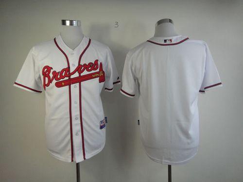 Braves Blank White Cool Base Stitched Jersey