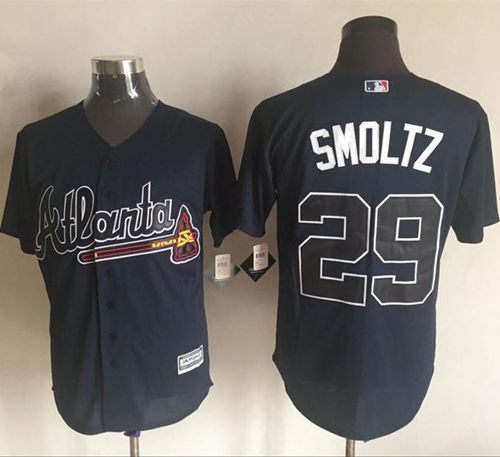Braves #29 John Smoltz Blue New Cool Base Stitched Jersey