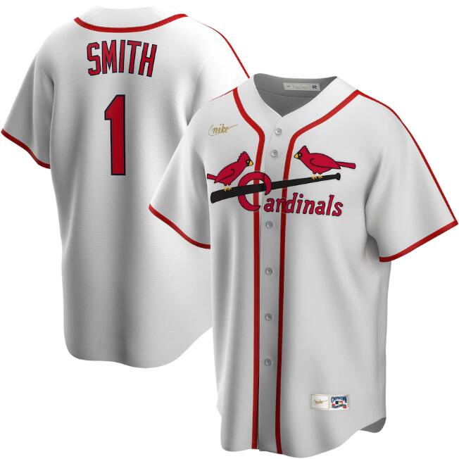 St. Louis Cardinals White #1 Ozzie Smith Cool Base Stitched Jersey