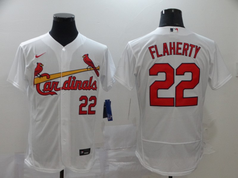 St. Louis Cardinals #22 Jack Flaherty White Flex Base Stitched Jersey