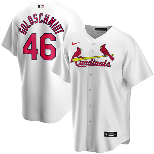St. Louis Cardinals #46 Paul Goldschmidt White 2020 Stitched Jersey