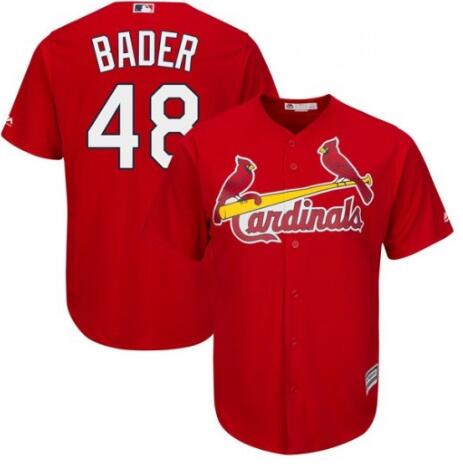 St. Louis Cardinals #48 Harrison Bader Red Cool Base Stitched Jersey