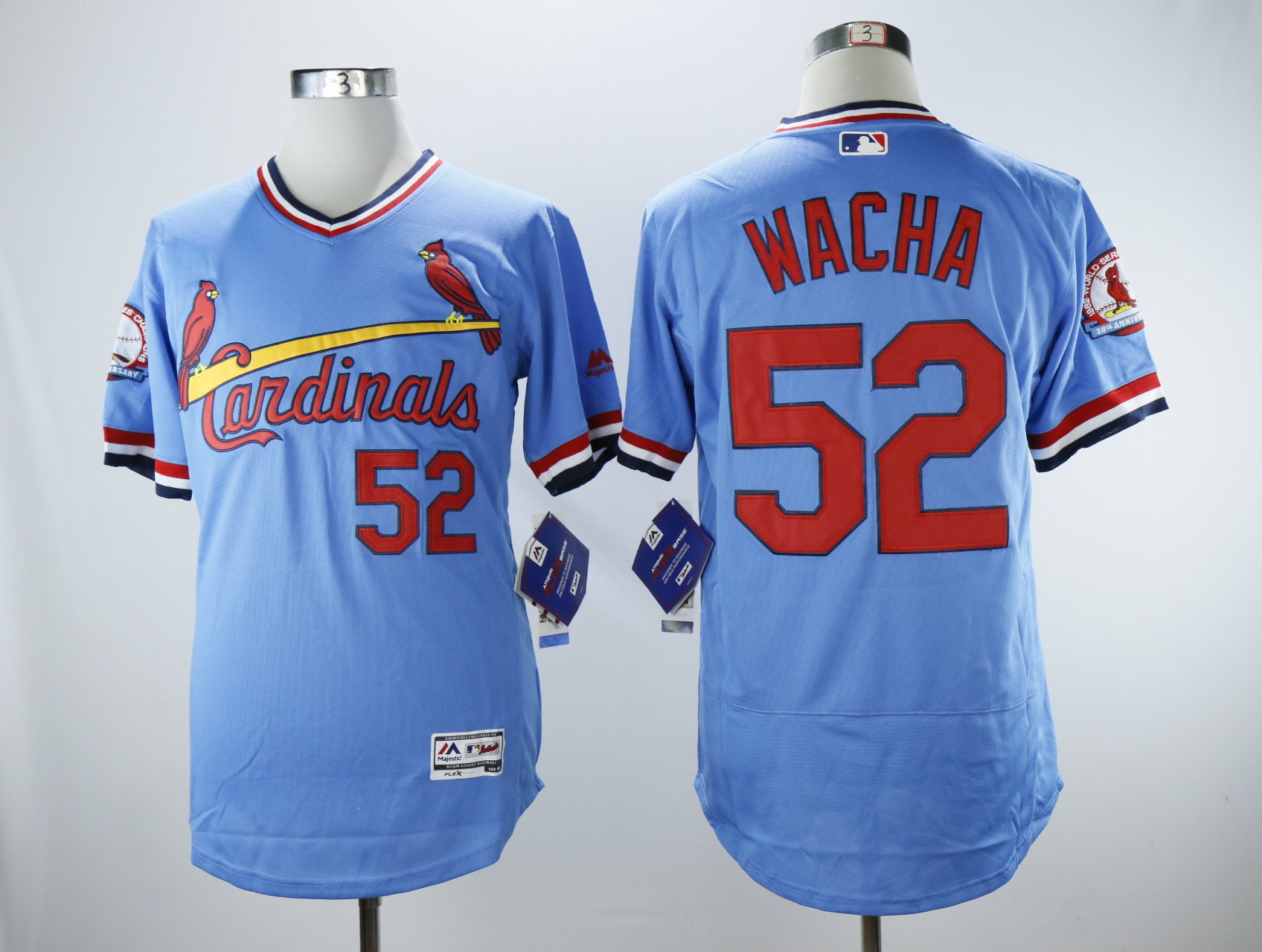 St.Louis Cardinals #52 Michael Wacha Light Blue Cooperstown Collection Flexbase Stitched Jersey