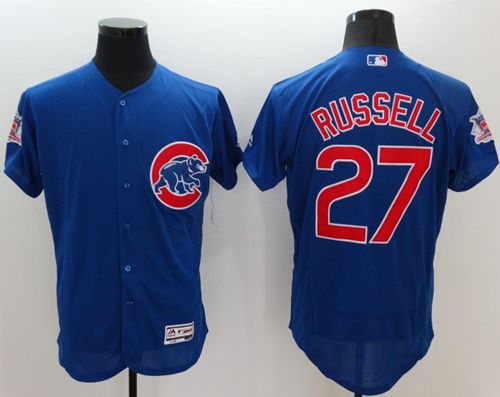 Cubs #27 Addison Russell Blue Flexbase Authentic Collection Stitched Jersey