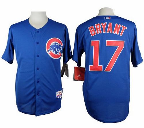 Cubs #17 Kris Bryant Blue Alternate Cool Base Stitched Jersey