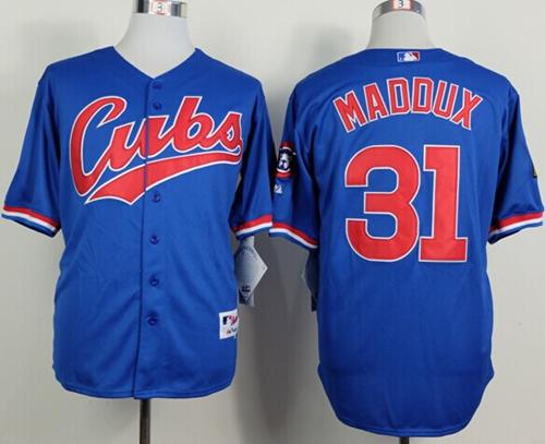 Cubs #31 Greg Maddux Blue 1994 Turn Back The Clock Stitched Jersey